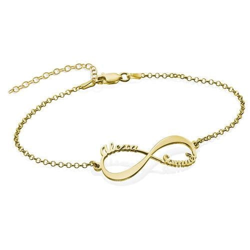Gold plated Infinity Anklet with Names-silviax