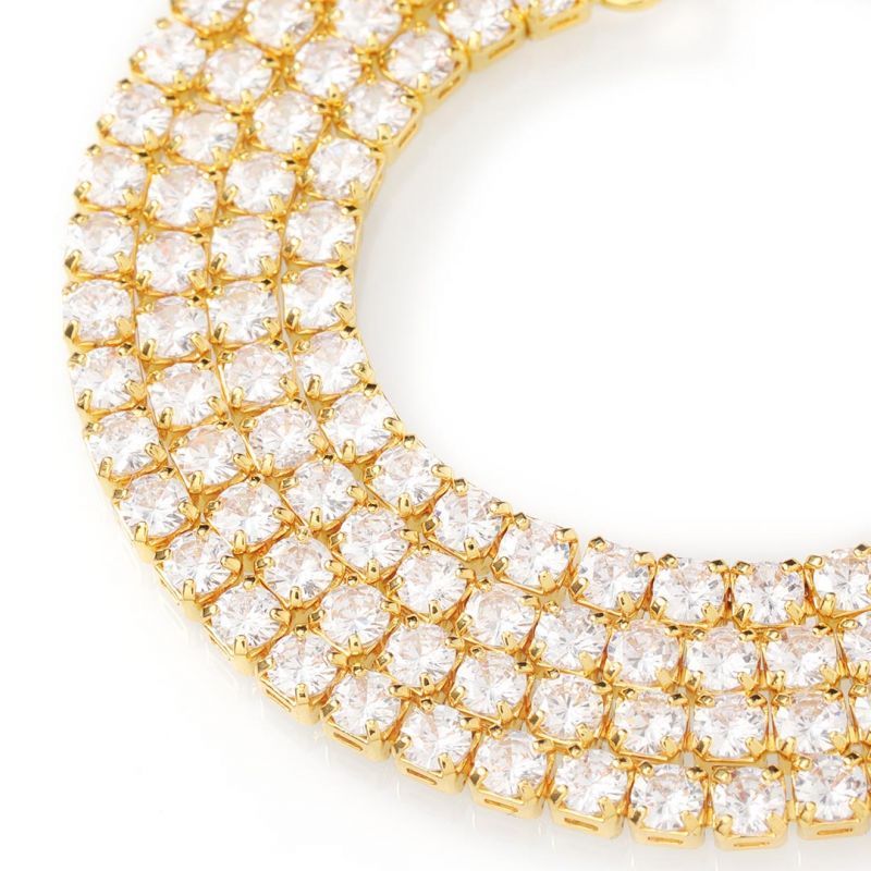 3MM/4MM Gold Plated Tennis Chain Necklace-silviax