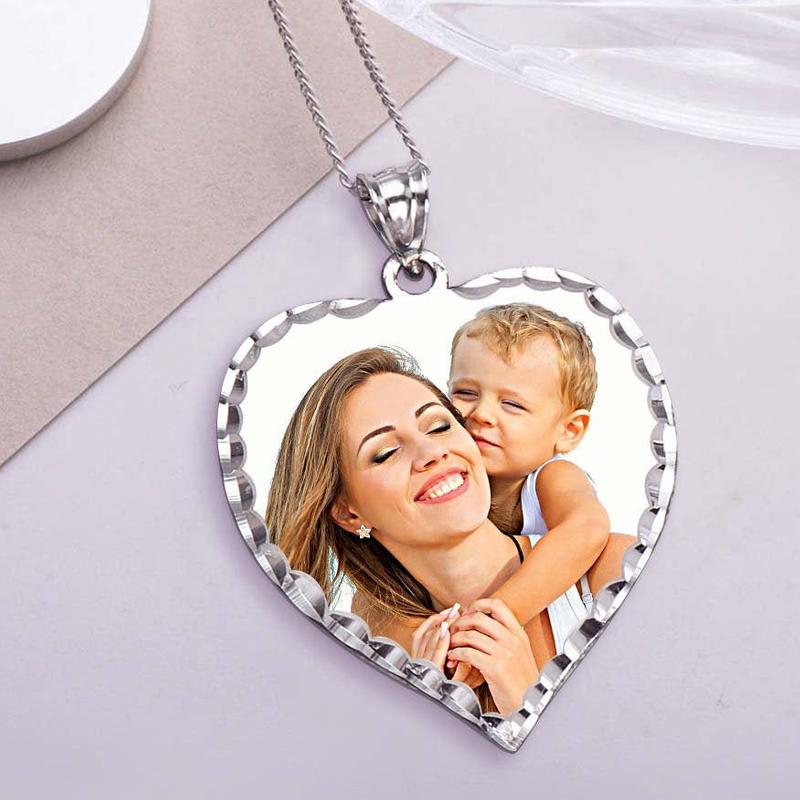 Heart Pendant Gold Plated Personalized Photo Necklace-silviax