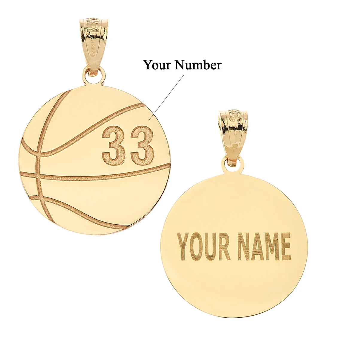 Personalized Basketball Charm Sports Team with Your Name and Number Pendant Necklace-silviax