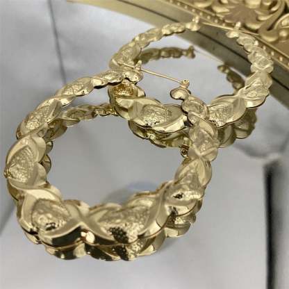 XOXO Bamboo Hoop Earrings Gold Plated-silviax