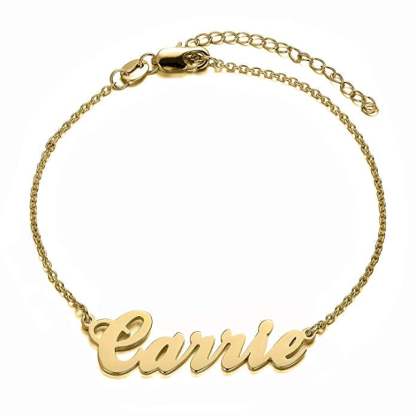 Gold Plated Name Bracelet With Name For Gift-silviax