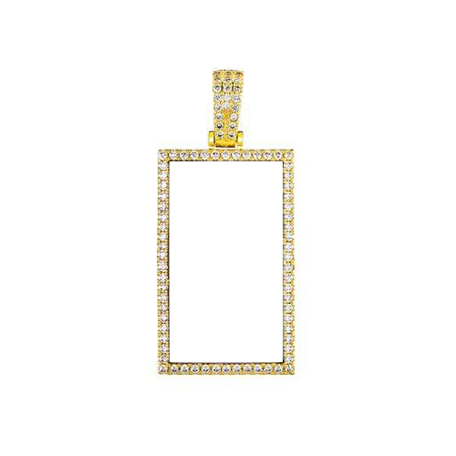 Square Pendant Personalized Custom Gold Plated Photo Necklace-silviax
