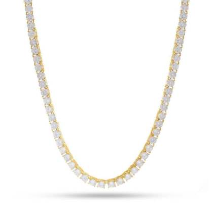 3MM/4MM Gold Plated Tennis Chain Necklace-silviax