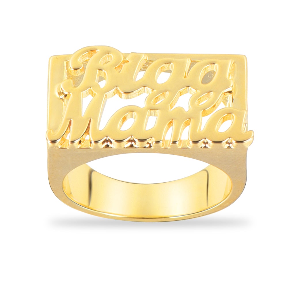 Double Name Gold Plated Personalized Custom Nameplate Couple Ring Jewelry for Woman Girlfriend Wife-silviax