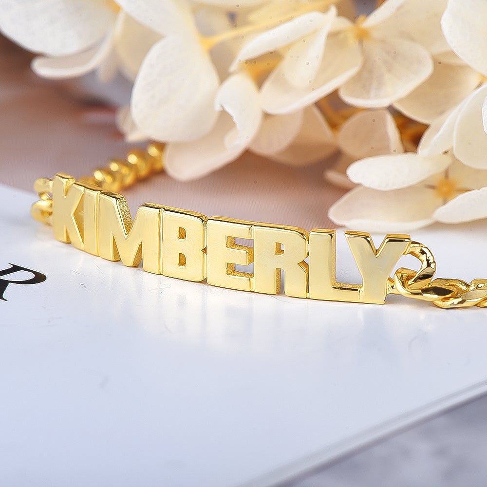 Capital Letter Personalized Custom Name Bracelet Ring Set-silviax