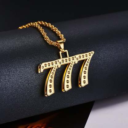 Double Layer 1 To 9 Luck Number Personalized Custom Gold Plated Number Necklace-silviax