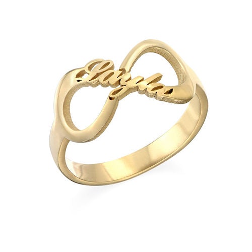 Infinity Name Ring with Gold Plated-silviax
