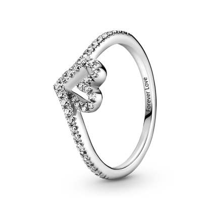 Wishbone Heart Ring Personalized Custom Engraved Ring For Love-silviax