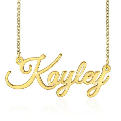 Personalized Custom Nameplate Pendant Gold Plated Name Necklace Jewelry Special Gift Women Girl Mom-silviax