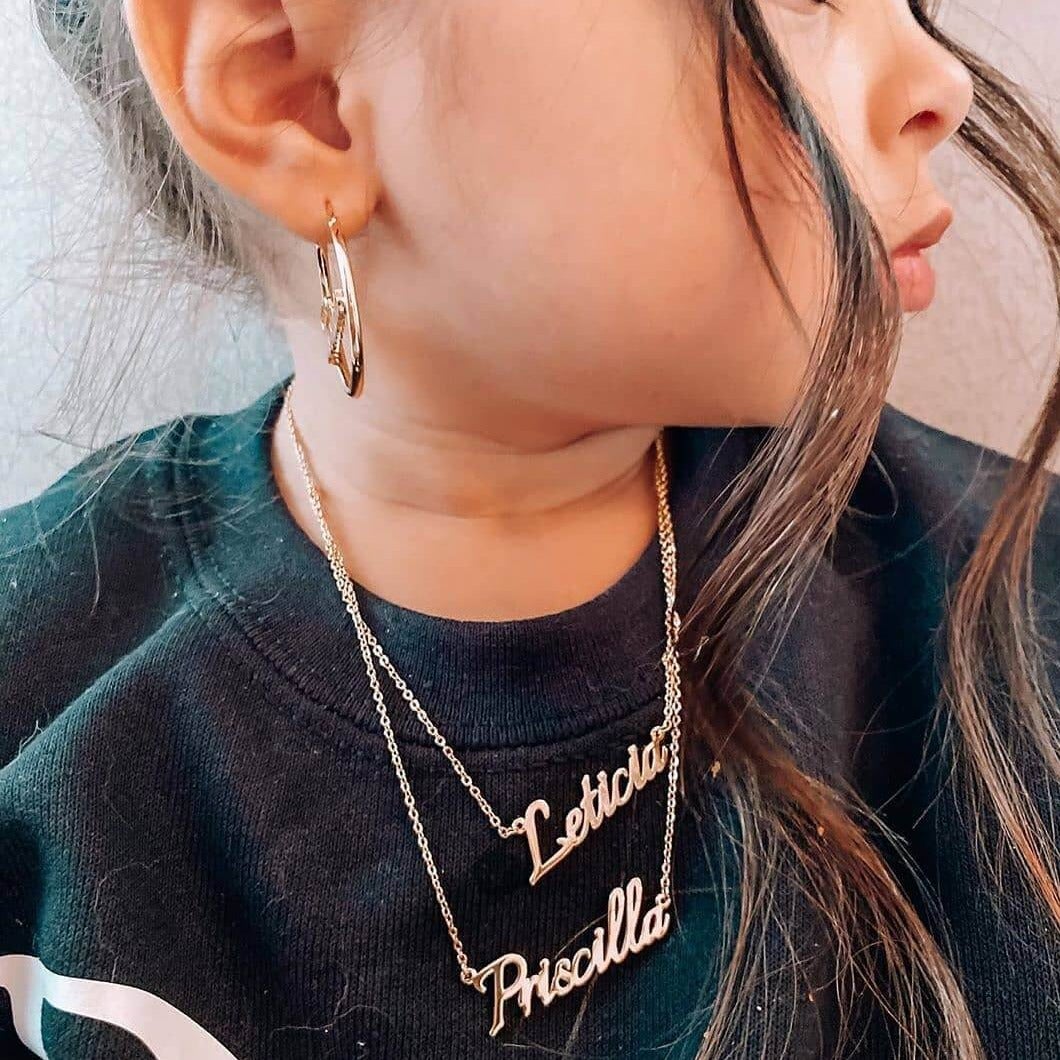 Gold Plated Personalized Two Names Layered Necklace-silviax