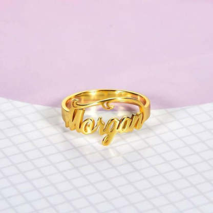 Gold Plated Personalized Name Ring-silviax