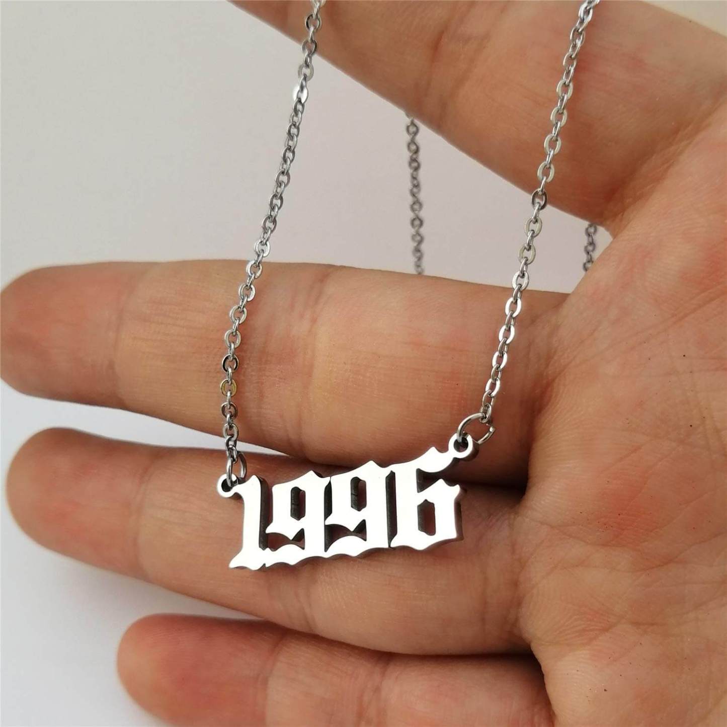 Birth Year Number Gold Plated Personalized Necklace-silviax