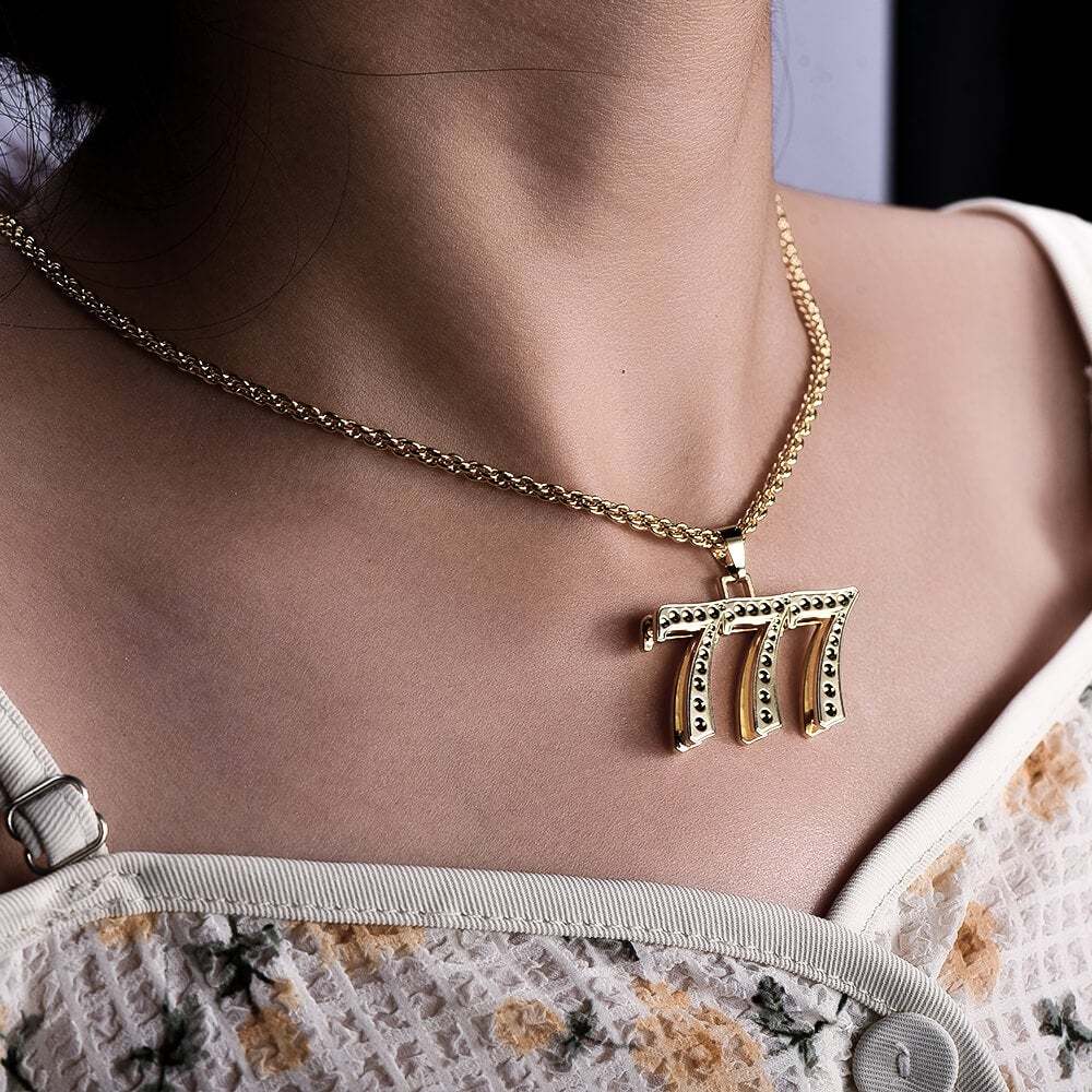 Double Layer 1 To 9 Luck Number Personalized Custom Gold Plated Number Necklace-silviax