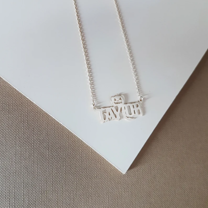 Halloween Personalized Custom Gold Plated Pumpkin Name Necklace-silviax