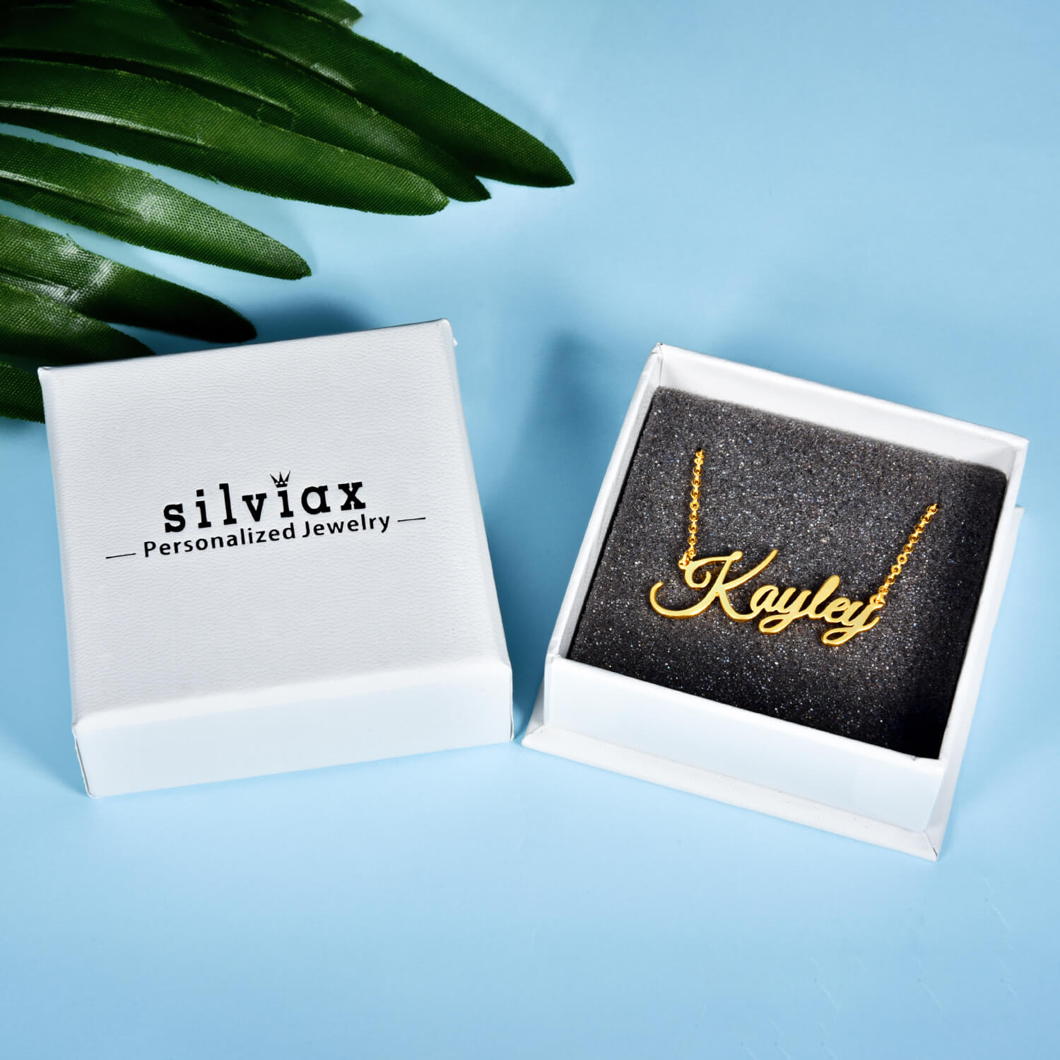 Gold Plated with Wings Custom Name Necklace-silviax