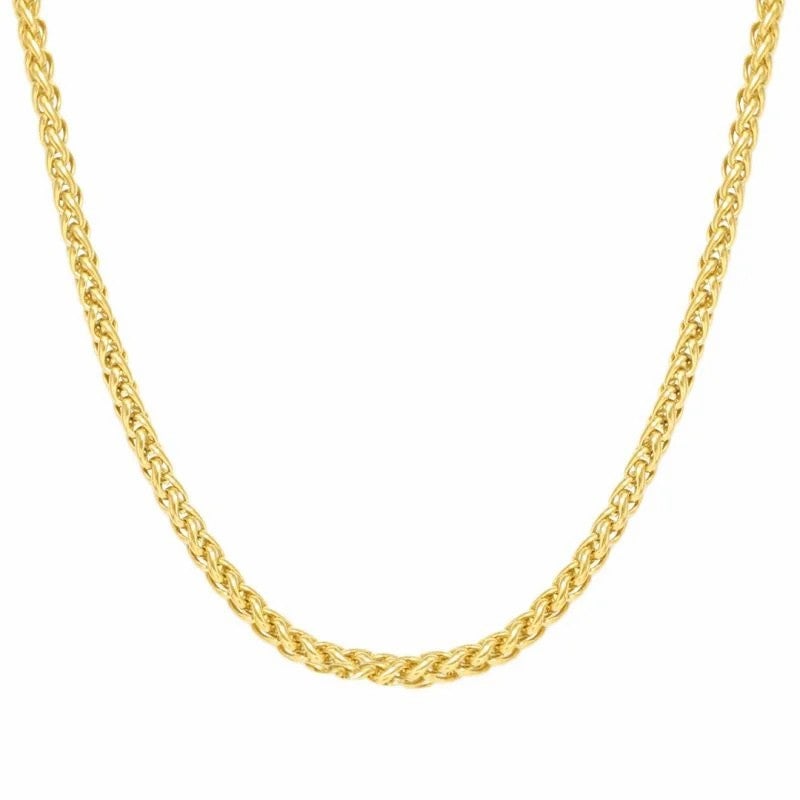3mm/5mm Franco Chain Gold Plated Necklace-silviax