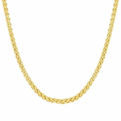 3mm/5mm Franco Chain Gold Plated Necklace-silviax