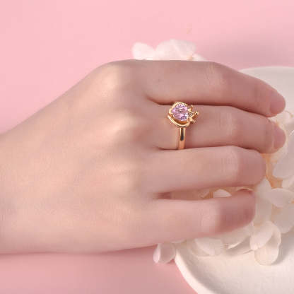 Gold Plated Personalized Custom Name Ring Anniversary Ring-silviax