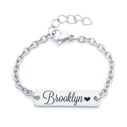 Gold Plated Personalized Engraved Name Bar Bracelet-silviax