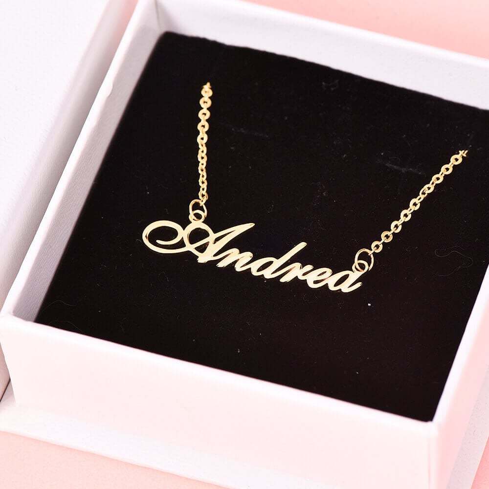 Personalized Custom Gold Plated Name Necklace Jewelry for Women Girl-silviax
