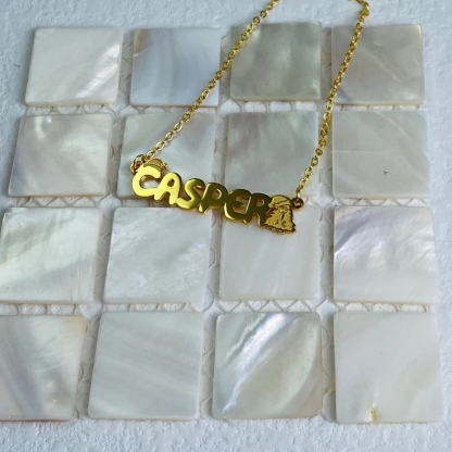 Gold Plated Christmas Tree with Hat Nameplate Pendant Personalized Custom Name Necklace-silviax