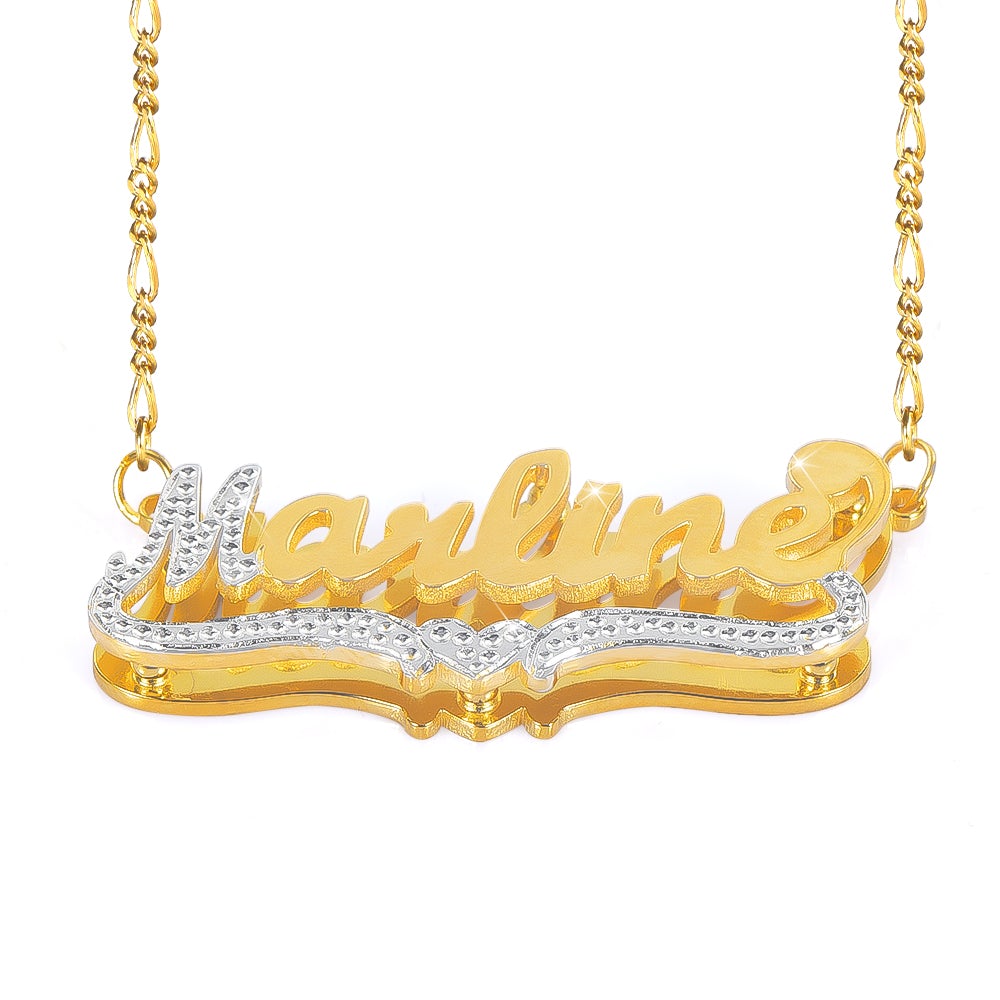 Two Tone Name Necklace | Unique 