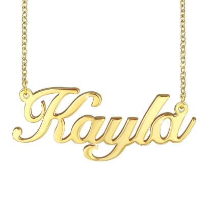 Nameplate Pendant Personalized Custom Gold Plated Name Necklace-silviax