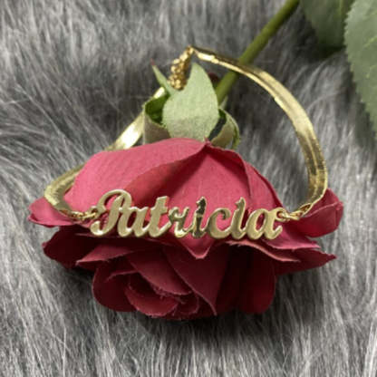 Gol Plated Personalized Custom Herringbone Name Anklets-silviax