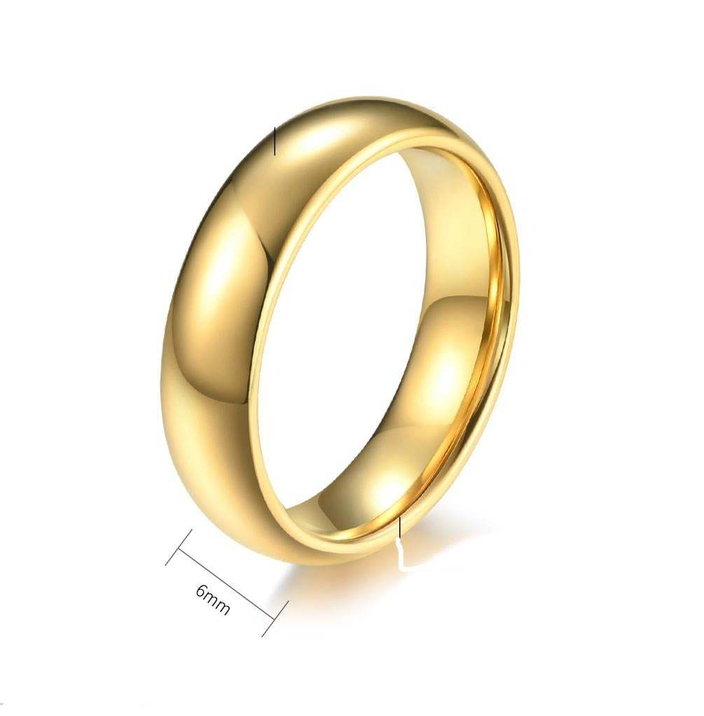 4mm 6mm 8mm Gold Plated Ring-silviax