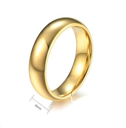 4mm 6mm 8mm Gold Plated Ring-silviax