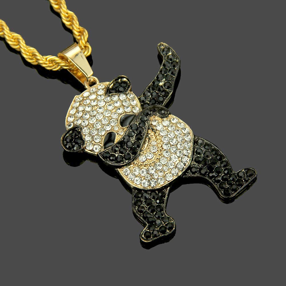 Panda Pendant  Hip Hop Necklace-silviax