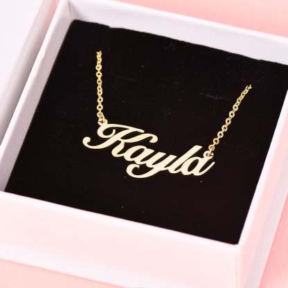 Nameplate Pendant Personalized Custom Gold Plated Name Necklace-silviax