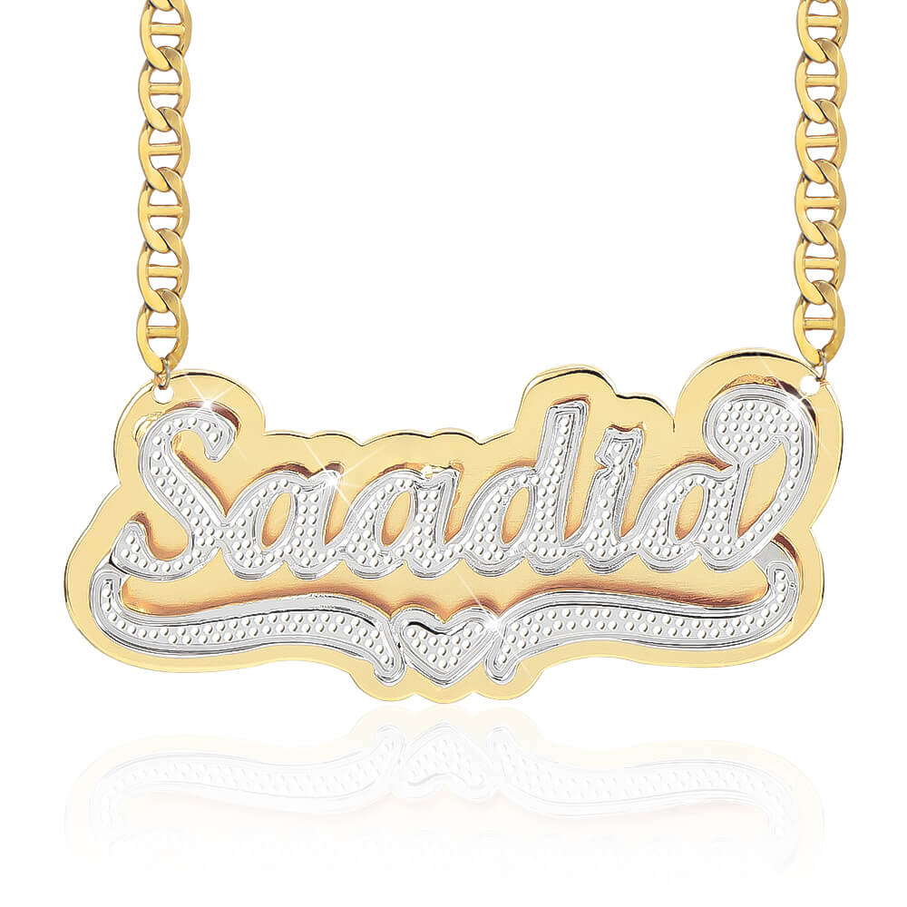 Two Tone Name Necklace | Unique 