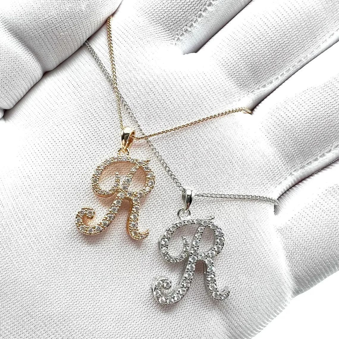 Double Layer Personalized Custom A-Z Letter Initial Necklace -silviax