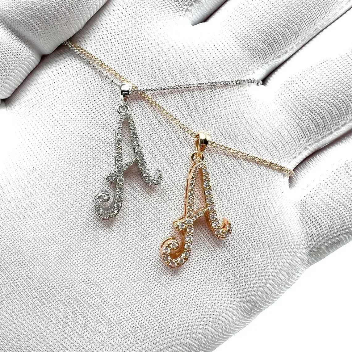 Double Layer Personalized Custom A-Z Letter Initial Necklace -silviax