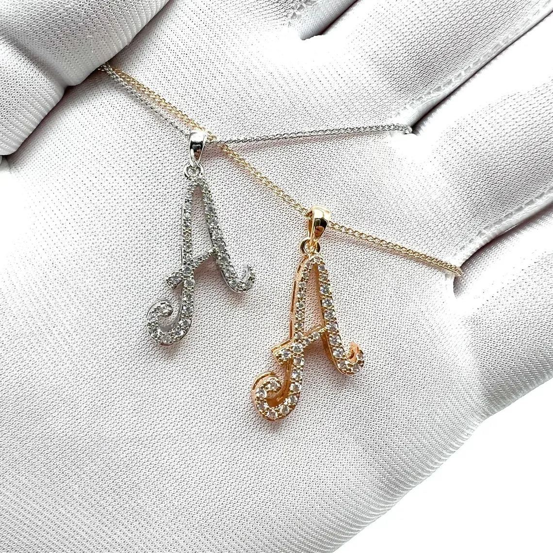 Double Layer Personalized Custom A-Z Letter Initial Necklace -silviax