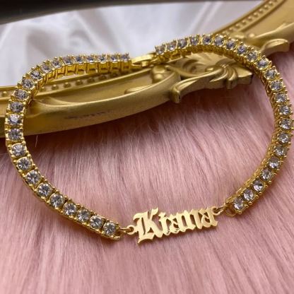 Tennis Chain Personalized Custom Name Anklet -silviax