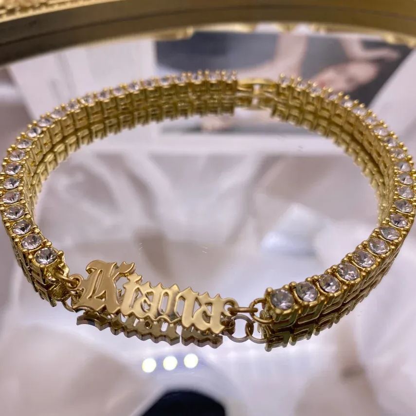 Tennis Chain Personalized Custom Name Anklet -silviax