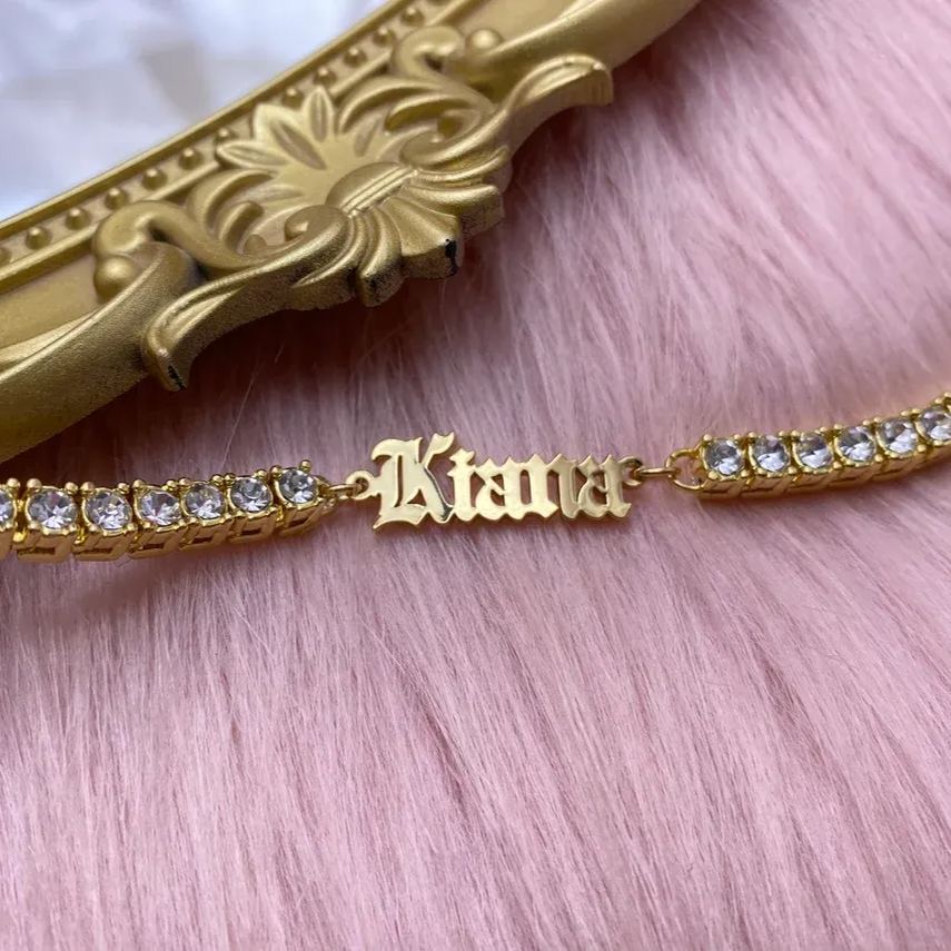 Tennis Chain Personalized Custom Name Anklet -silviax