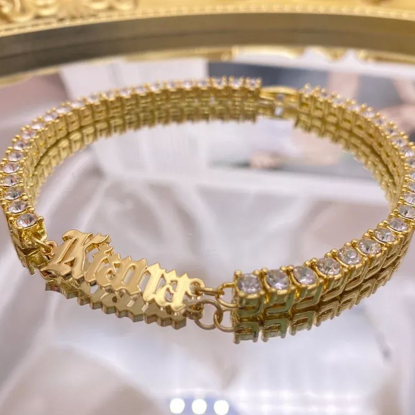 Tennis Chain Personalized Custom Name Anklet -silviax