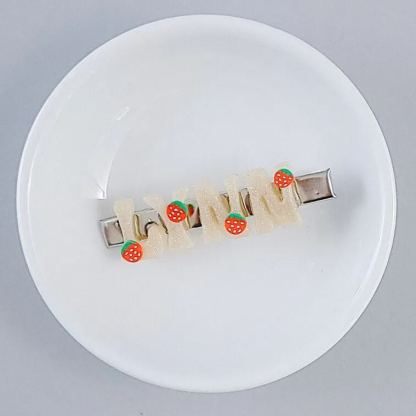 Summer Cute Strawberry Personalized Hair Clip Name Barrette 