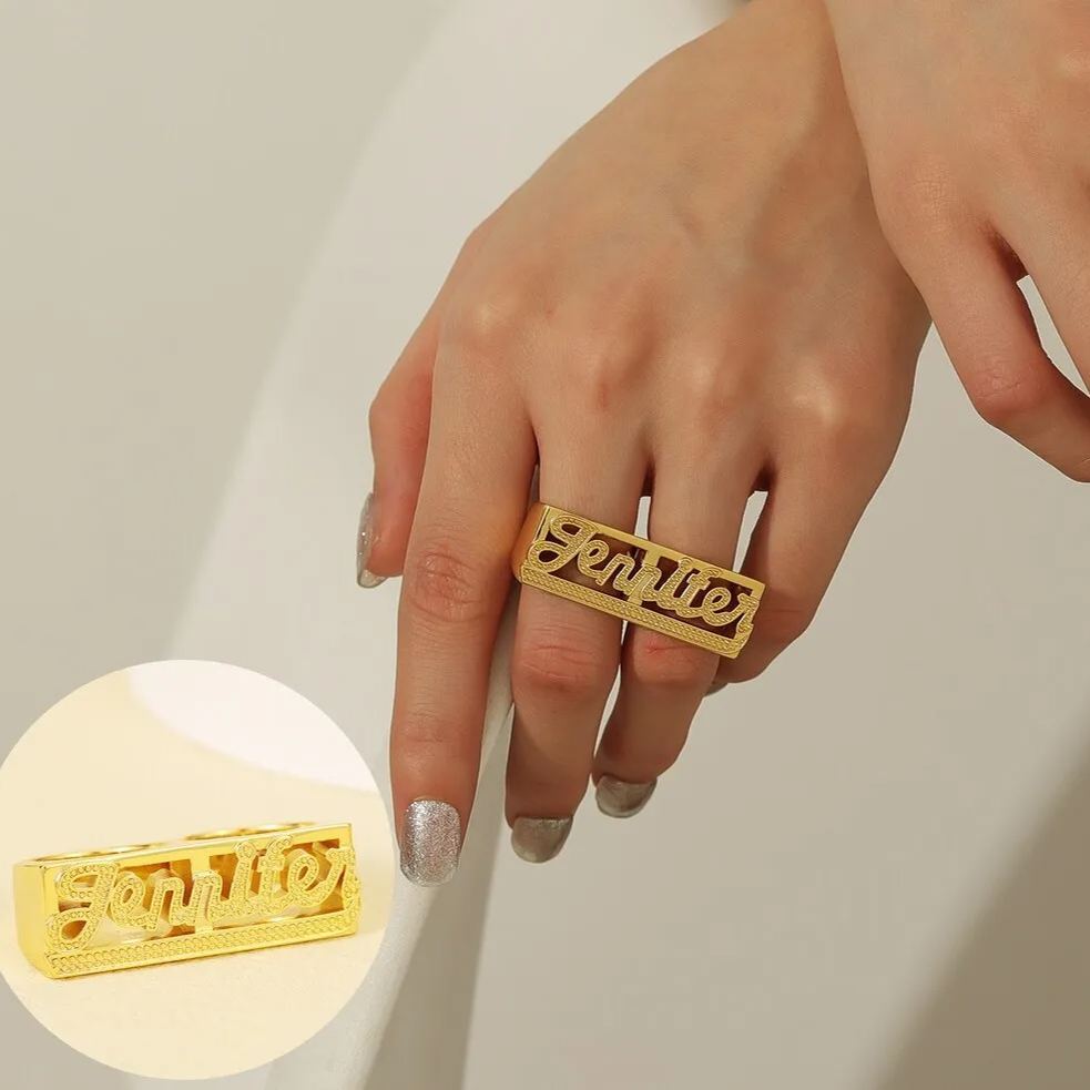 [Copy]Personalized Birth Month Flower Ring Custom Ring