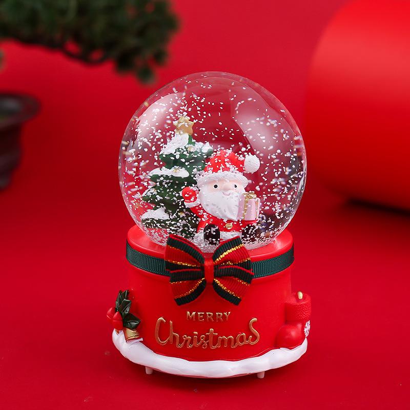 Kawaii  Japanese  Korean- Christmas crystal ball music box snowflakes glowing santa snowman christmas tree christmas eve cute kawaii gifts