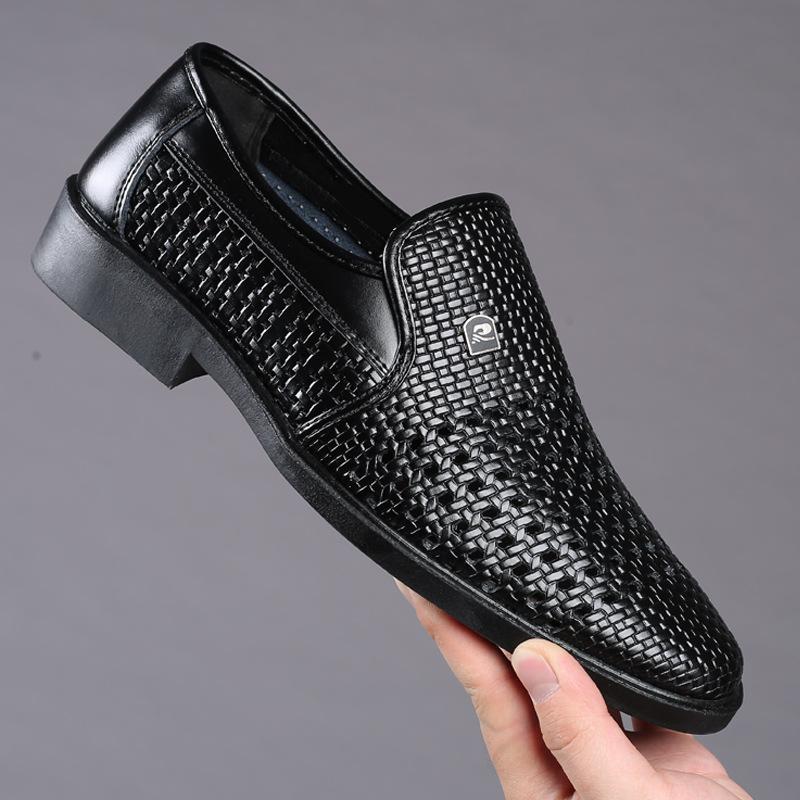 Hollow Breathable Men Genuine Oxford Leather Formal Shoes