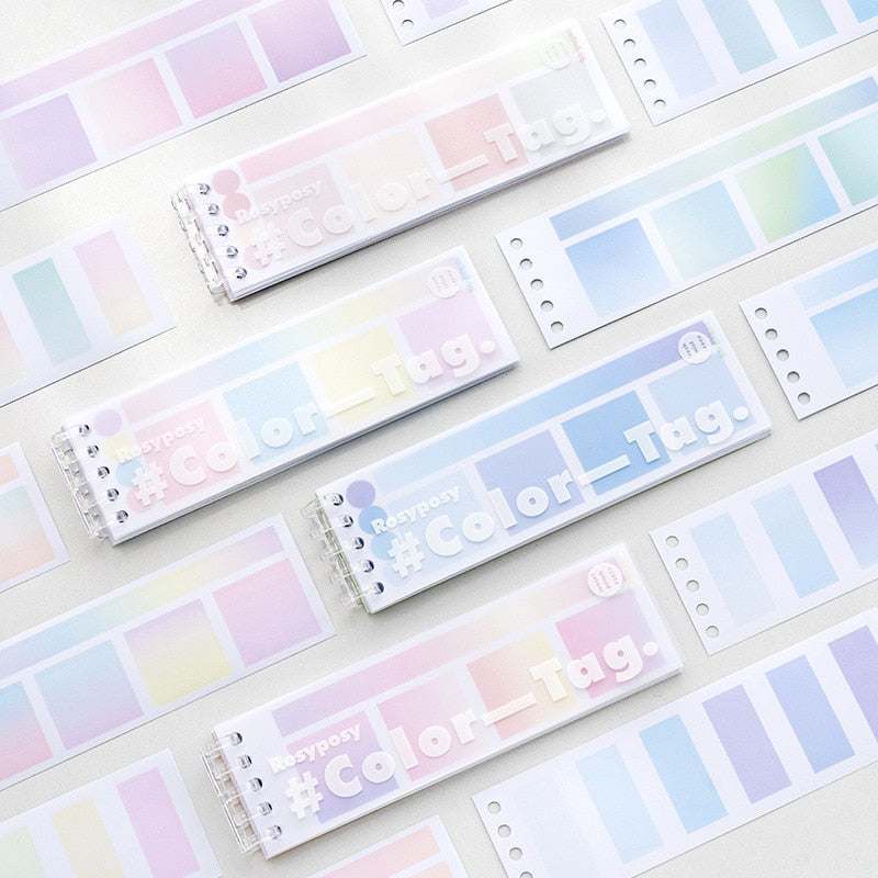 #Color-Tag Sticky Index & Memo Pad Sets (4 designs)