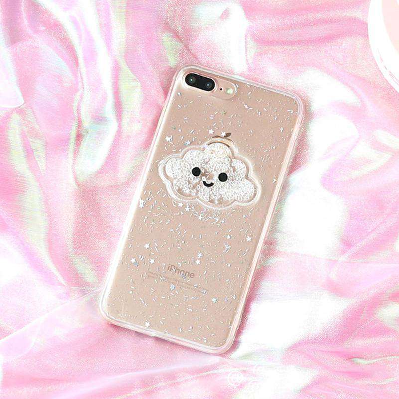 Cute Glitter Cloud Phone Case