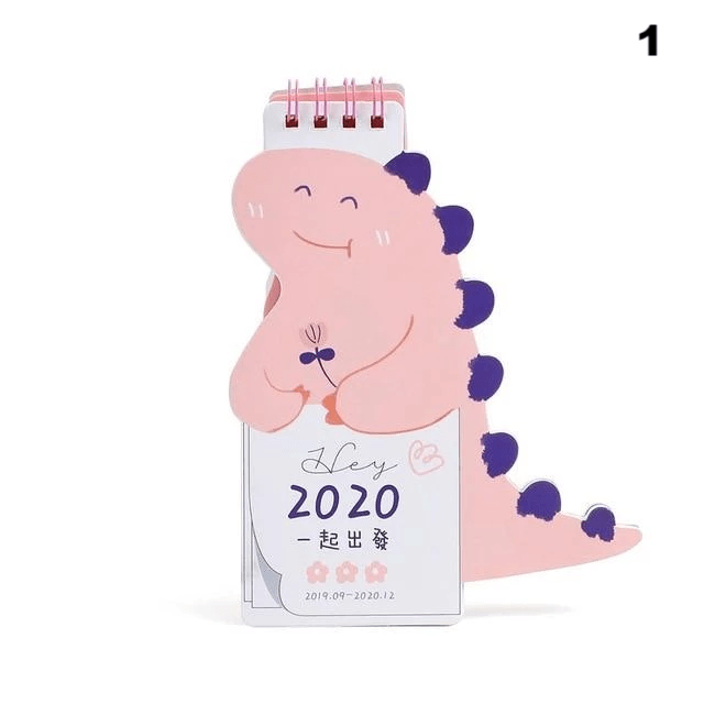 2020 Kawaii Dino Desk Calendar