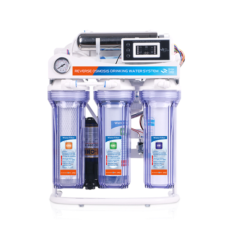 6 Stage Ro System Uv Light Water Filter With Stand And Pressure Gage Ro Water Filter