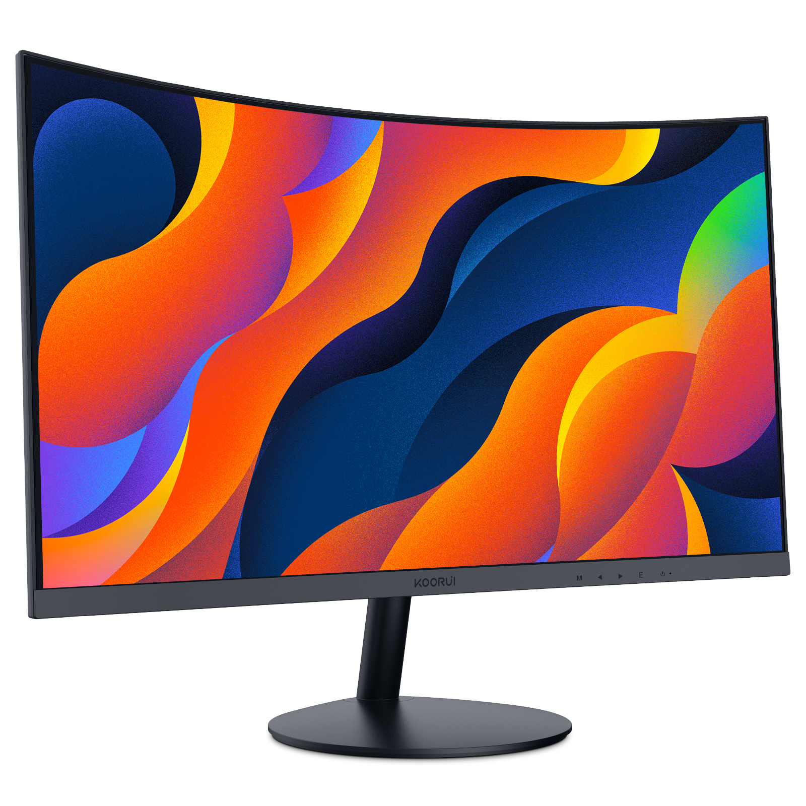 KOORUI 24-Inch Curved Computer Monitor- Full HD 1080P 60Hz Gaming Monitor 1800R LED Monitor HDMI VGA, Tilt Adjustment, Eye Care, Black 24N5C-Koorui